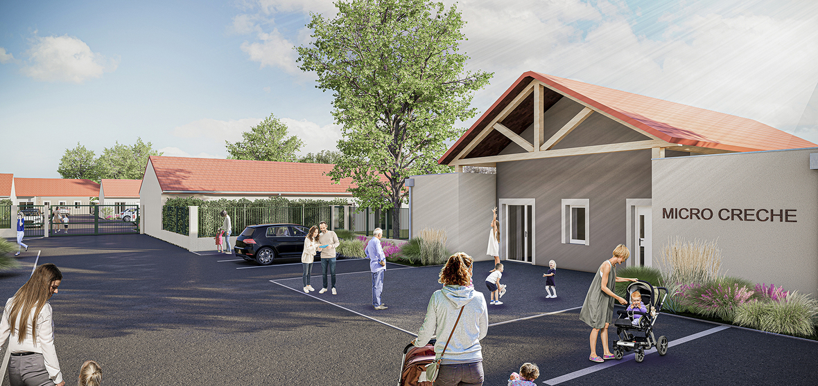 Micro-crèche située au cœur de la résidence La Promenade Royale, village senior intergénérationnel à Dreux